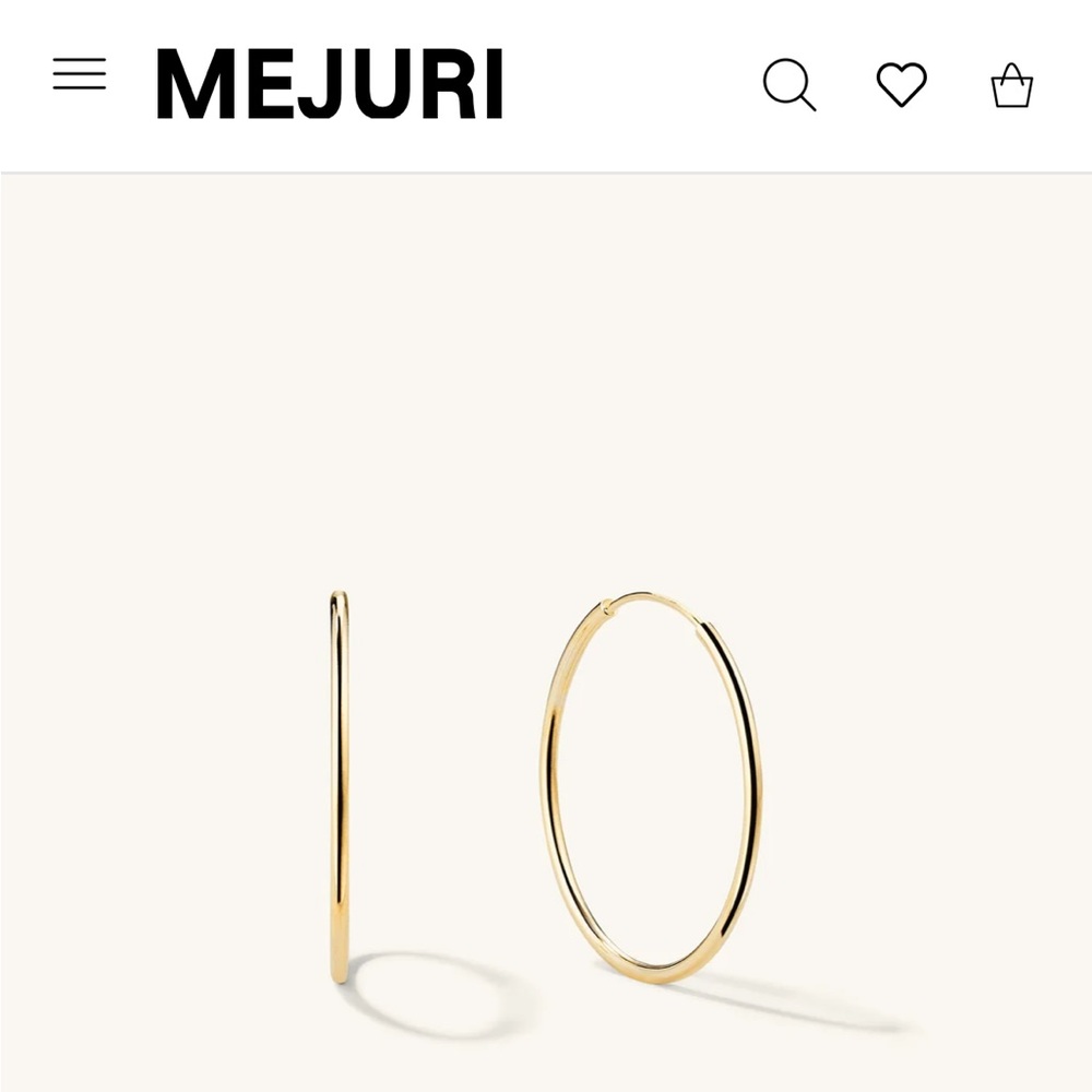 Mejuri 14k Solid Gold Large Hoop Earrings 28mm